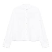 Witte Crop Apex Overshirt Soft Helmut Lang , White , Heren