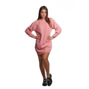 Roze wollen blend trui jurk Sun68 , Pink , Dames