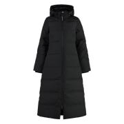 Lange Gewatteerde Parka voor Koud Weer Canada Goose , Black , Dames