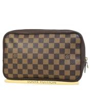 Pre-owned Canvas clutches Louis Vuitton Vintage , Brown , Dames