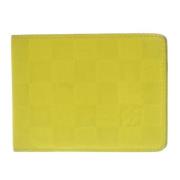 Pre-owned Canvas wallets Louis Vuitton Vintage , Yellow , Dames