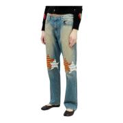 Ster Patch Jeans Reward If Found , Blue , Dames