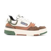 Bruine Sneakers met Kleurblok Ontwerp Autry , Brown , Dames