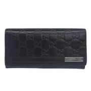 Pre-owned Leather wallets Gucci Vintage , Black , Dames