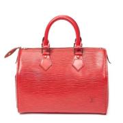 Pre-owned Leather handbags Louis Vuitton Vintage , Red , Dames