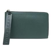 Pre-owned Leather clutches Burberry Vintage , Green , Heren