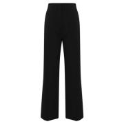 Zwarte Milano Broek Wijde Pijp Liviana Conti , Black , Dames