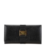 Pre-owned Leather wallets Salvatore Ferragamo Pre-owned , Black , Dame...