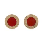 Pre-owned Metal earrings Bvlgari Vintage , Red , Dames