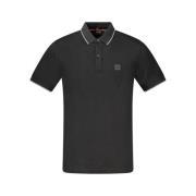 Zwart Katoenen Poloshirt Hugo Boss , Black , Heren