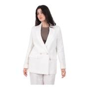 Linnen Blazer Off White Drykorn , White , Dames