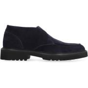 Suede Desert Boots Ronde Neus Doucal's , Blue , Heren