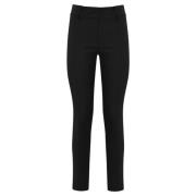 Zwarte Katoenen Stretch Cropped Broek Patrizia Pepe , Black , Dames