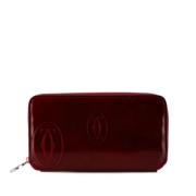 Pre-owned Fabric wallets Cartier Vintage , Red , Dames