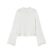 Sneeuwtrui Zachte Lijn Twinset , White , Dames