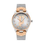 Roestvrijstalen grijze kwarts analoge horloge Police , Gray , Dames