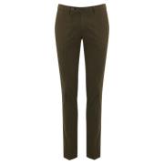 Slim Fit Katoen Twill Broek Bruin PT Torino , Brown , Heren