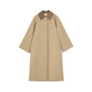 Luxe Oversized Gaby Coat Skall Studio , Beige , Dames