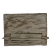 Pre-owned Leather wallets Louis Vuitton Vintage , Gray , Dames