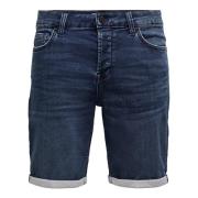 Denim Jogger Shorts Stijlvolle Mannen Only & Sons , Blue , Heren