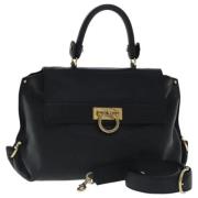 Pre-owned Leather handbags Salvatore Ferragamo Pre-owned , Black , Dam...