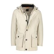 Beige Winterjas Stijlvol Model Hugo Boss , Beige , Heren