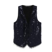 Pailletvest Federica Tosi , Blue , Dames