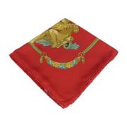 Pre-owned Silk scarves Hermès Vintage , Red , Dames