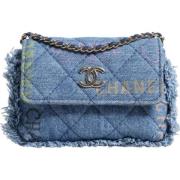 Pre-owned Denim chanel-bags Chanel Vintage , Blue , Dames