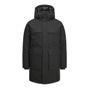 Waterdichte Parka Blawave Lange Jas Jack & Jones , Black , Heren