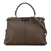 Pre-owned Leather fendi-bags Fendi Vintage , Brown , Dames