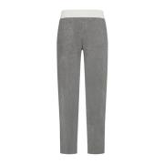 Elastische taille viscose blend broek Deha , Gray , Dames