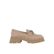 Plateau loafer met studs Alma EN Pena , Brown , Dames