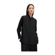 Zijden blouse met strikkraag Hugo Boss , Black , Dames