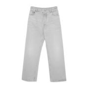 Lichtgrijze Gewassen Denim Broek Bottega Veneta , Gray , Heren