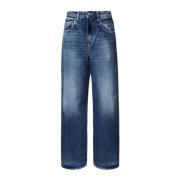 Blauwe Katoenen Denim Jeans Gemaakt in Italië Icon Denim , Blue , Dame...