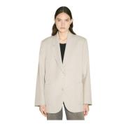 Klassieke Clasp Blazer met Zakken Our Legacy , Beige , Dames