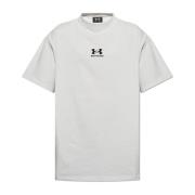 T-shirt met geborduurd logo Balenciaga , Gray , Heren