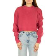 Roze Sweater Easy Street Pullover Free People , Pink , Dames