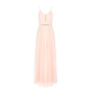 Effen jurk met juweeldetails Rinascimento , Pink , Dames