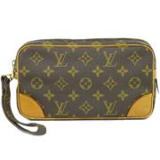 Pre-owned Canvas clutches Louis Vuitton Vintage , Brown , Dames