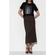 Asymmetrische tweed rok met glanzende verticale strepen Luisa Cerano ,...