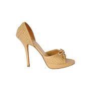 Pre-owned Leather heels Dior Vintage , Beige , Dames