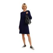 Navy blauwe minijurk van gebreide stof Ralph Lauren , Blue , Dames