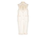 Mouwloze Jas Collectie FW 2024/25 Rinascimento , Beige , Dames