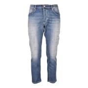 Katoen Elastaan Jeans Dondup , Blue , Heren