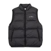 Gewatteerd vest in zwart Les Deux , Black , Heren