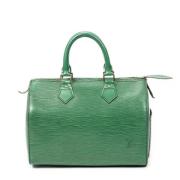 Pre-owned Leather handbags Louis Vuitton Vintage , Green , Dames