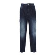 Donkerblauwe Jeans met zijzakken Kocca , Blue , Dames