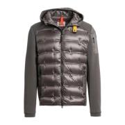 Moderne Piqué Steppjack met capuchon Parajumpers , Gray , Heren